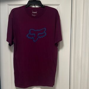 Fox Men's Short Sleeve Tee in Purple with Blue Graphic